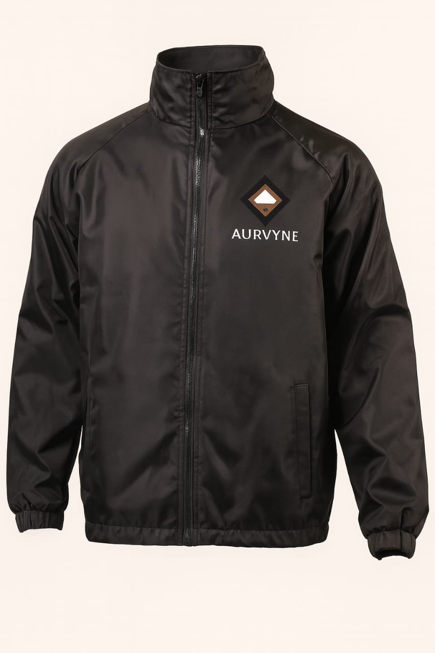 AURVYNE Oxford Zip-Up Jacket – Black
