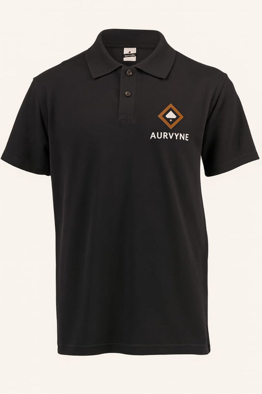 Aurvyne - Classic Black Polo - Bronze Edition